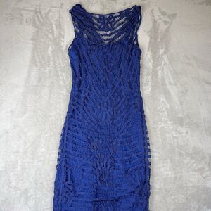 Lauren Ralph Lauren Women’s Size 6 Blue Lace Sleeveless Dress Made in India